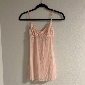 Victoria’s Secret light, pink, sheer, nightie, XS
